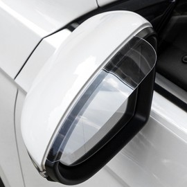 Couslcd Car Rear View Mirror Rain Visor Guard, 2 Pcs Black Rain Eyebrow for Side Mirror, Waterproof Auto Mirror Visor Smoke Guard Cover, Accessories for Most Car SUV Truck (Transparent, 2)