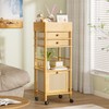 Amazer Bamboo Makeup Organizer with 3 Drawers, Floor Skin Care