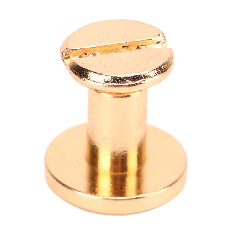 200 Set Chicago Screws Set 9.5x8mm Hard Thick Brass Uniform