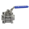 3PCBV-WOG1000-F050-1 Full Port Ball Valve, 1/2" NPT, 3 Piece, 304