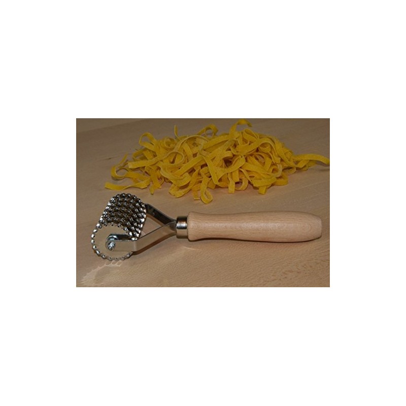 ELETTRO CENTER Art.143 Tagliapasta 7 dentate, Stainless Steel Blades, Brown