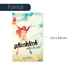 dv_724 Fridge Magnets 55 x 88 mm with Beautiful Sayings and Bright Motifs Funny Cool Square I Decoration for Kitchen Magnetic Board I Pack of 10