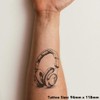 Azeeda 'Kopfhörer' Temporäres Tattoo - Hautfreundlicher & Ungiftiger Abziehbild ·