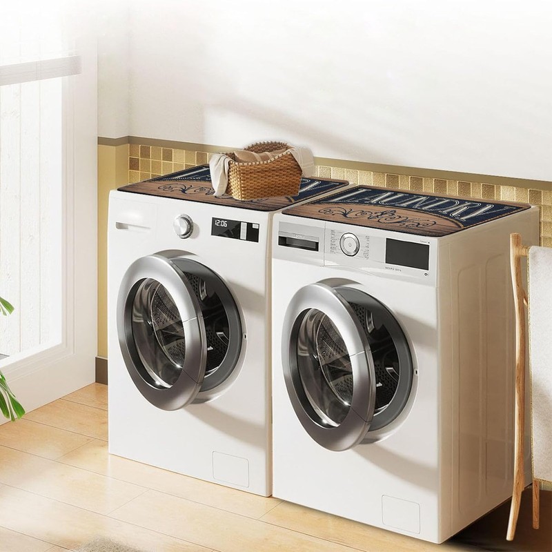 2PCS Washer and Dryer Covers for the Top,Non-slip Dryer Top