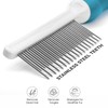 Poodle Pet Dematting Comb + Detangling Comb Blue Bundle