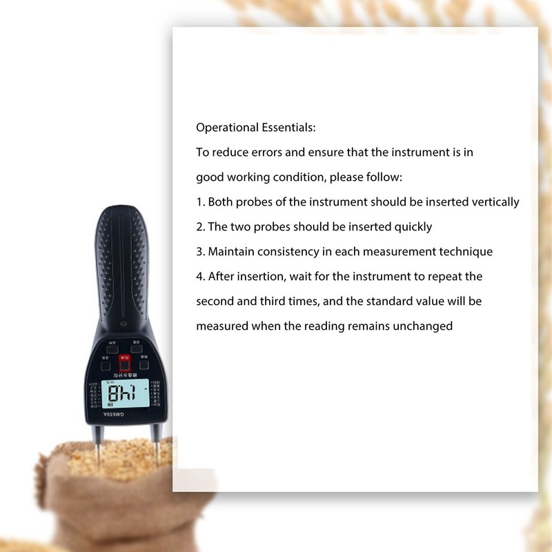 Grain Moisture Meter Multi Variety Grain Humidity Tester with Voice