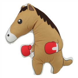 Funny Horse Cartoon Emotion Stuffed Toy Doll Stuffed Animal Pet Horse PillowBoxing Horse