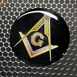 Mason Masonic Freemason Domed Decal car Emblem 3D Sticker 3" Square & Compass