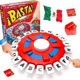 KOESOKME Juego De Mesa Español Juego De Palabras Rápido Juego De Mesa Familiar Y Compite contra El,Cronómetro para Ser El Último Jugador Juego De Aprendizaje Genial para Todas Las Edades (Rojo)