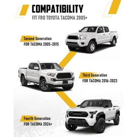 Truck Bed Extender Fit for Toyota Tacoma 2005-2025 Aluminum Tailgate Extender Accessories