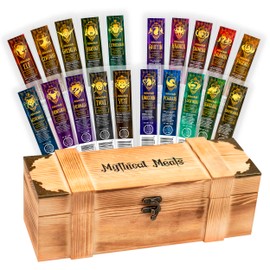 Mythical Meats Deluxe Loot Crate – Indulge in 20 Exotic Game Snack Sticks – Dried & Dehydrated Meats Seasoned to Perfection – High Protein & Keto Friendly – Collectible Box