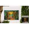 Gift Craft Serene Garden and Arbor at Night Motif LED