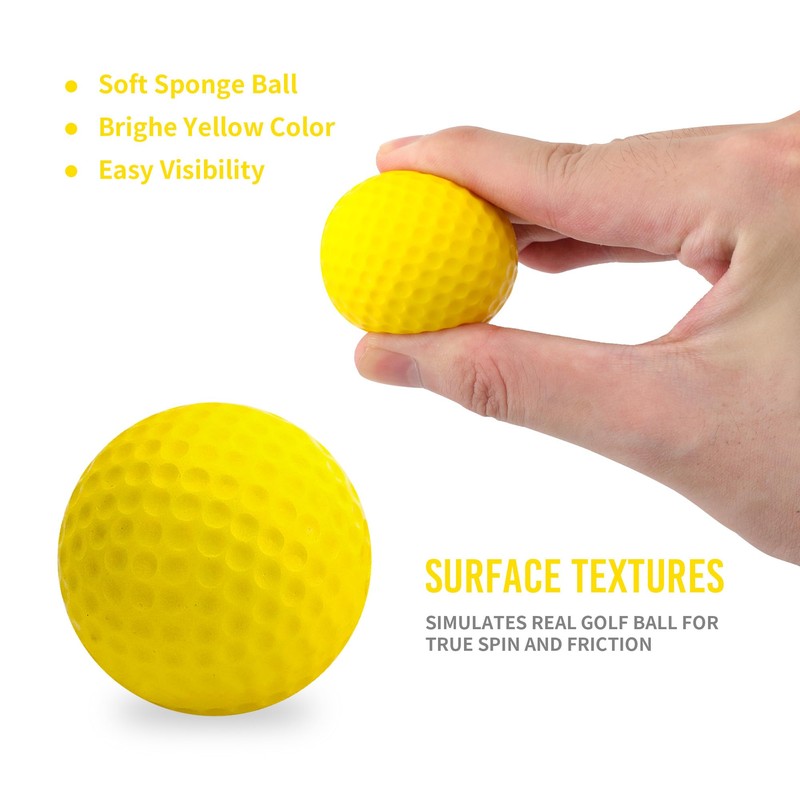 WeeGoo 50 Pack Yellow Foam Golf Balls Soft Golf Practice