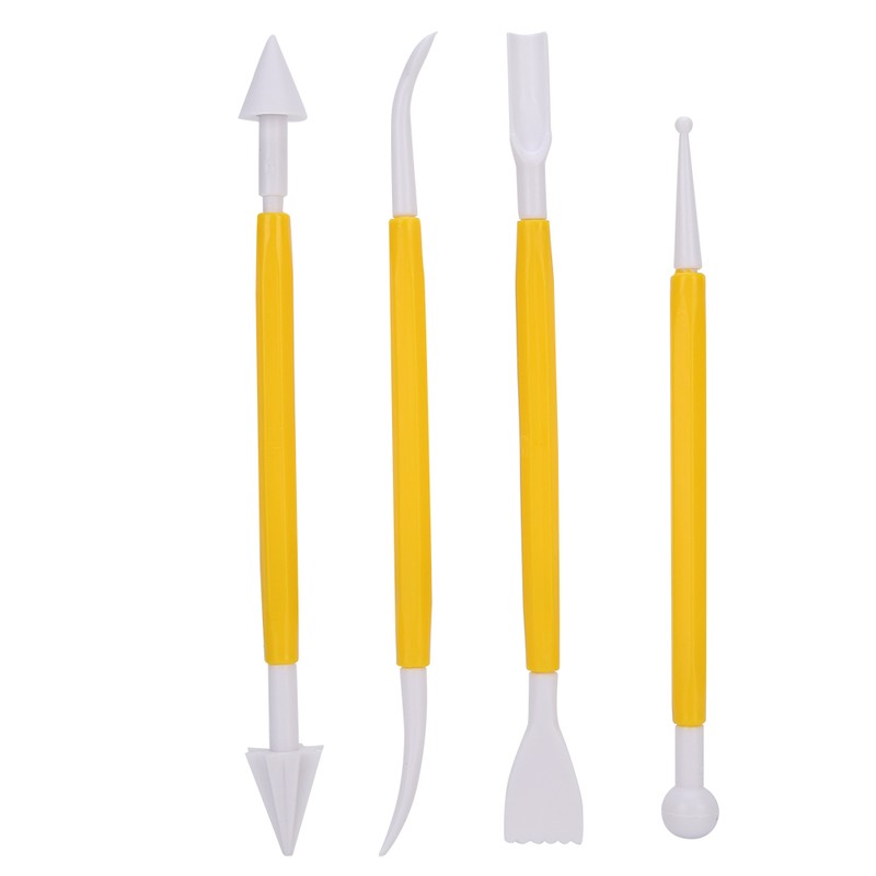 46PCs Pottery Tools Printing Mold Set Durable Plastic DIY Molds