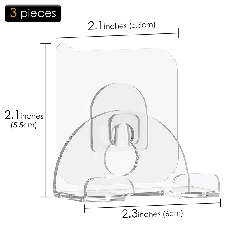 Linkidea 3 Pack Razor Suction Cup Hook, Wall Mounted Shaver