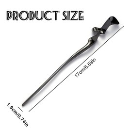 GXGM Pack of 2 Hair Sticks, Metal Hair Sticks, Shiny Long Hair Pins, Chignon Pins for Women, Bun Decorative Hair, Solid Hairstyle