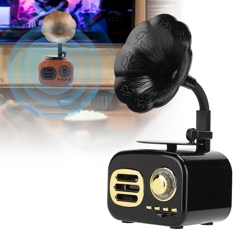 Mini Retro Bluetooth Smart Speaker Portable Loudspeaker Music Player for