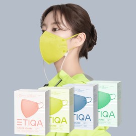 Etica Airlight Square Bird Beak Color Fashion Mask Large 10-Pack, Shine Lime Shine Lime_3 Pieces 3 Pieces / 에티카 에어라이트 스퀘어 새부리형 칼라 패션 마스크 대형 10매입, 샤인라임샤인라임_3개3개