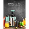 QCen Juicer Machine, 500W Centrifugal Juicer Extractor with Wide Mouth