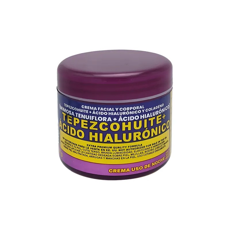 Crema Ácido Hialurónico + Tepezcohuite Uso De Noche 120 G