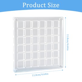 FHBHJNATC Shell collection box, shell box, seashell display box, suitable for miniature stone samples by the sea, square transparent storage box, mini shell storage frame