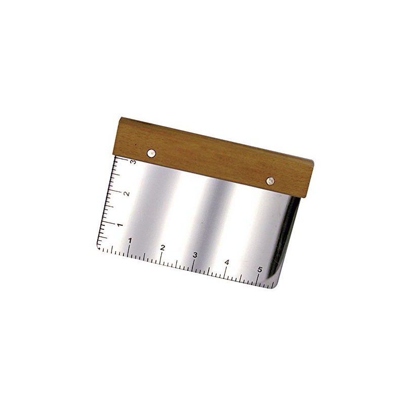Fox Run Dough Scraper and Cutter, Stainless Steel with Measurements