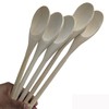 5 x MIDHILL Wooden Oval Spoon for Baking and Cooking,