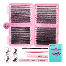 804 Kit Extension De Pestañas Maquillaje Diy 30d 40d 50d 60d Negro D 1.8 Cm 0.07 Mm