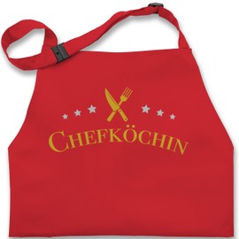 Shirtracer - Children's Apron Children Boys Girls - Cooking Apron - Children - Chef - Chef Chef, 3 Red