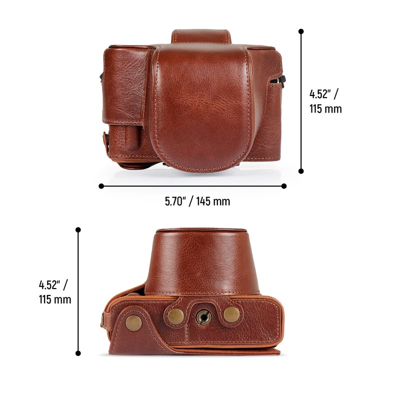MegaGear Ever Ready Genuine Leather Camera Case Compatible with Nikon