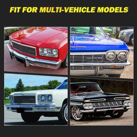 AUTOWIKI 5" Round Conversion Head Lights Fornt Lamps for Multi-vehicle Models, Pickups and motorcycles 1 Pair Clear Lens 5 Inch Headlights with H4 12V 60/55W Bulbs