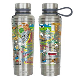 Catstudio Vermont Stainless Steel Water Bottle | BPA Free Triple Wall Insulation with Non Slip Bottom | Great for Running, Hiking, Sports, & Travel