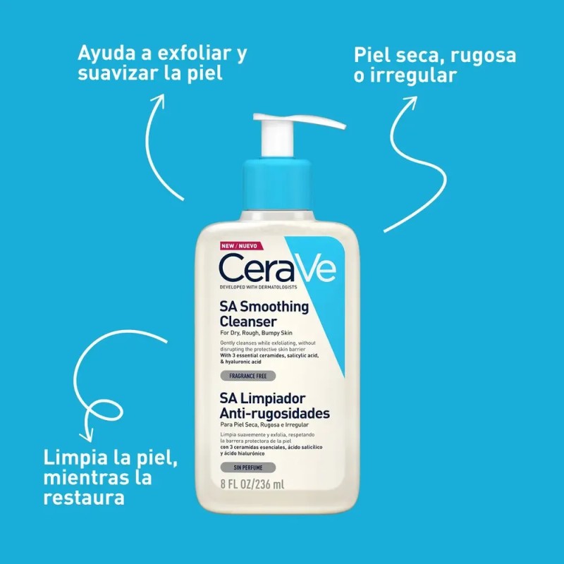 Limpiador Anti Rugosidades Con Ácido Salicílico 236ml Cerave