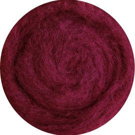 SIA COLLA-S Felt Wool 100% Wool for Felting Dry Felting Wet Felting Dark Purple Raspberry 100 g