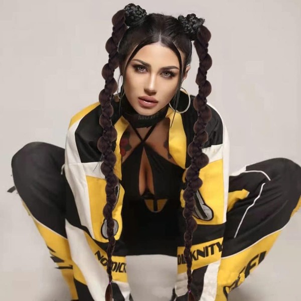 TTPSRY Clip in Extensions Echthaar Simuliertes Haar Lange Verdrehen Bubble