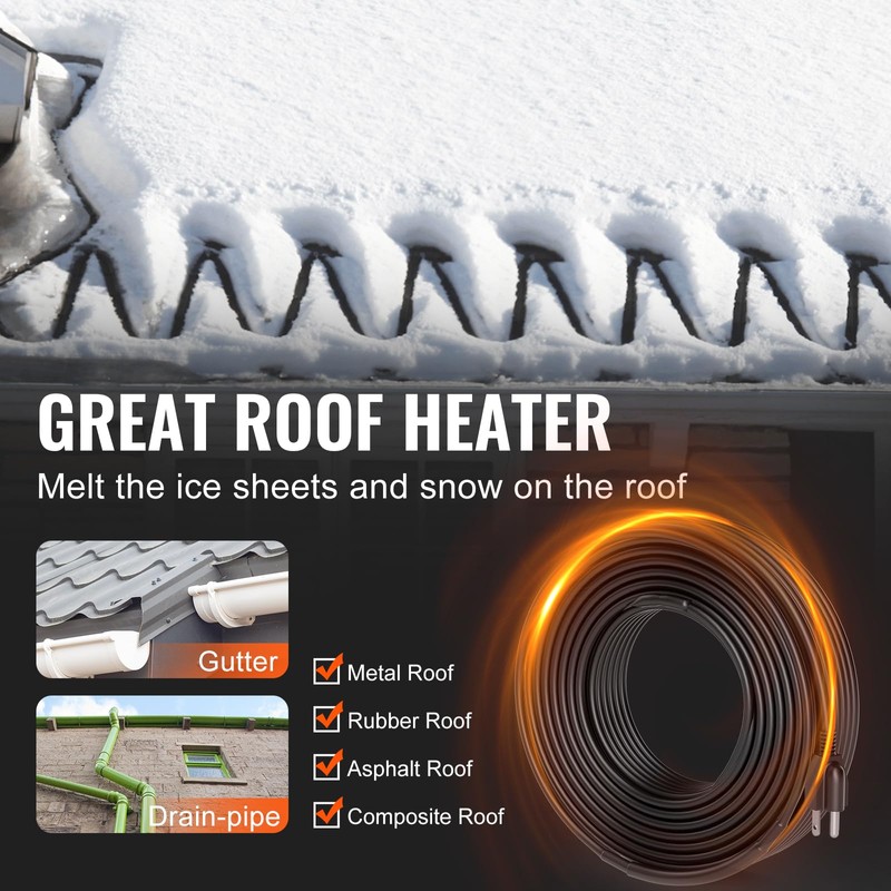 Happybuy 140FT Self - Regulating Heating Cable: With a substantial