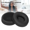 Headphone Ear Cover Cushion Sponge Earpad Artificial Leather Black Fit