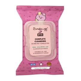The Crème Shop BT21 COOKY Complete Cleansing Towelettes - Rose & Hyaluronic...