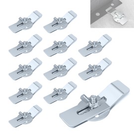 Sink Clips, Undermount Sink Clip, Sink Mounting Kit Bracket, Undermount Kitchen Sink Clips, Kitchen Sink Mounting Clips, Fastener Support Sinks Wash-Basin Support Clip for Kitchen Bathroom, 12 Pack