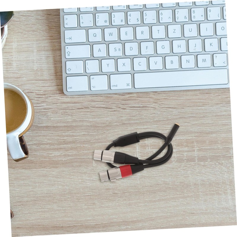 Levemolo Audio Cable 0.3m -Plated Dual Shielded XLR Y-Splitter 3.5mm