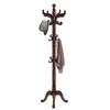 Snaikor Wooden Coat Rack Stand Sturdy Triangle Base, Natural Birch