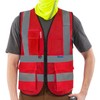 Red work vest mesh