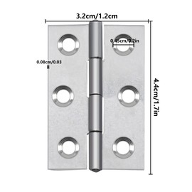 20 Pcs Metal Hinges, Folding Butt Hinge, 2 Inch Door and Window Gift Box Cabinet Hinge, with 120 Screws,Apply to Manual Work DIY Design