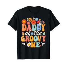 Daddy of Groovy One Matching Family First Birthday Party T-Shirt