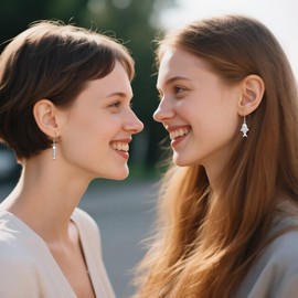 DAYLINLOVE Fish Bone Earrings 925 Sterling Silver Fish Pendant and Drip Earrings Fish Bone Jewellery Gifts for Women Girls