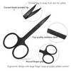 Eyebrow Scissors with Comb, KAJUDA Facial Hair Small Grooming Scissors