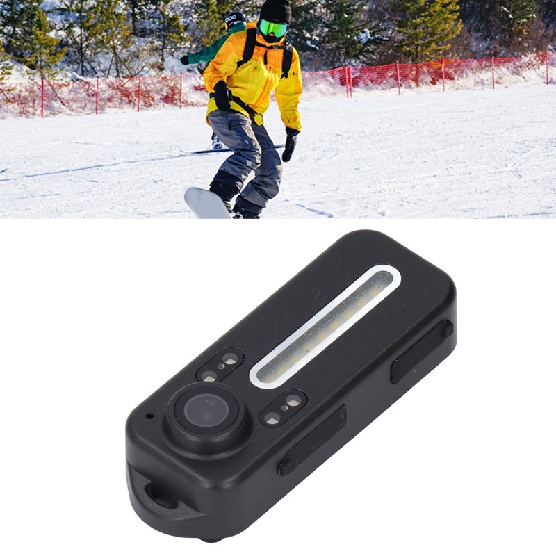 Portable Video Recorder 1080P LED Fill Light Back Clip Night