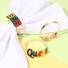 Juneteenth Napkin Rings Set African Map Napkin Rings Enamel Fist