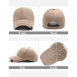 Joligiao Baseball Cap for Men Women Adjustable Cotton Plain Sports Sun Hat Vintage Trucker Caps Unisex Cotton Snapback Casual Baseball Cap(One Size,Beige)