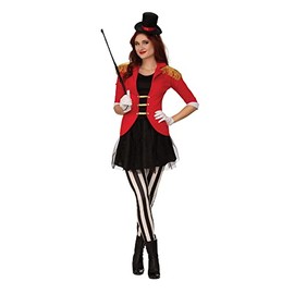 Bristol Novelty AF113M Ringmaster Female Medium Adult Costume, Women, Black, Red, White